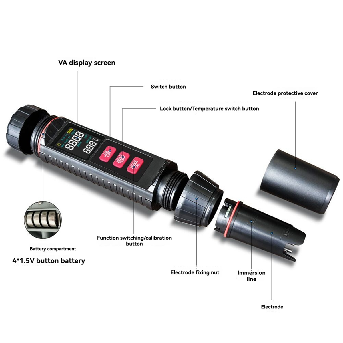 Ec Meter Digital - AA98 7 in 1 Digital Water