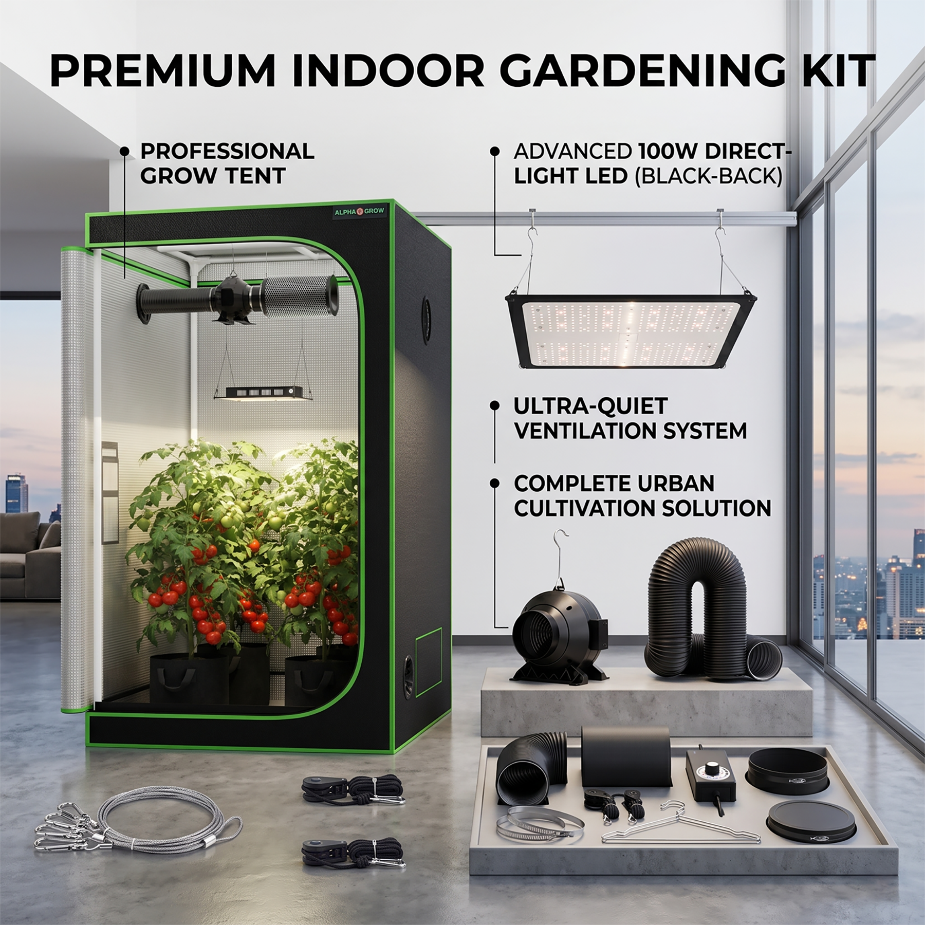 Grow Tent Complete Kit Indoor  - đánh giá và giá Grow Tent 4X4