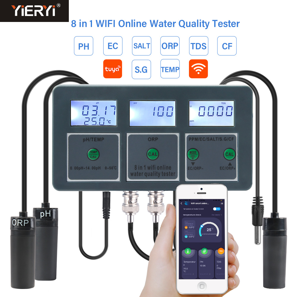 WiFi Tuya Smart PH Meter Data  - đánh giá và giá Ec Meter Digital