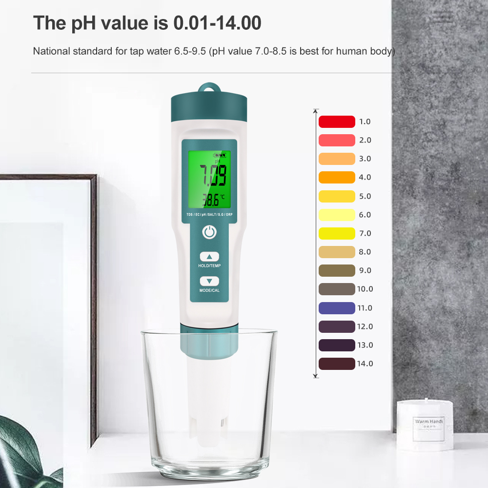 7 in 1 PH TDS EC ORP Salinity  - đánh giá và giá Ec Meter Digital