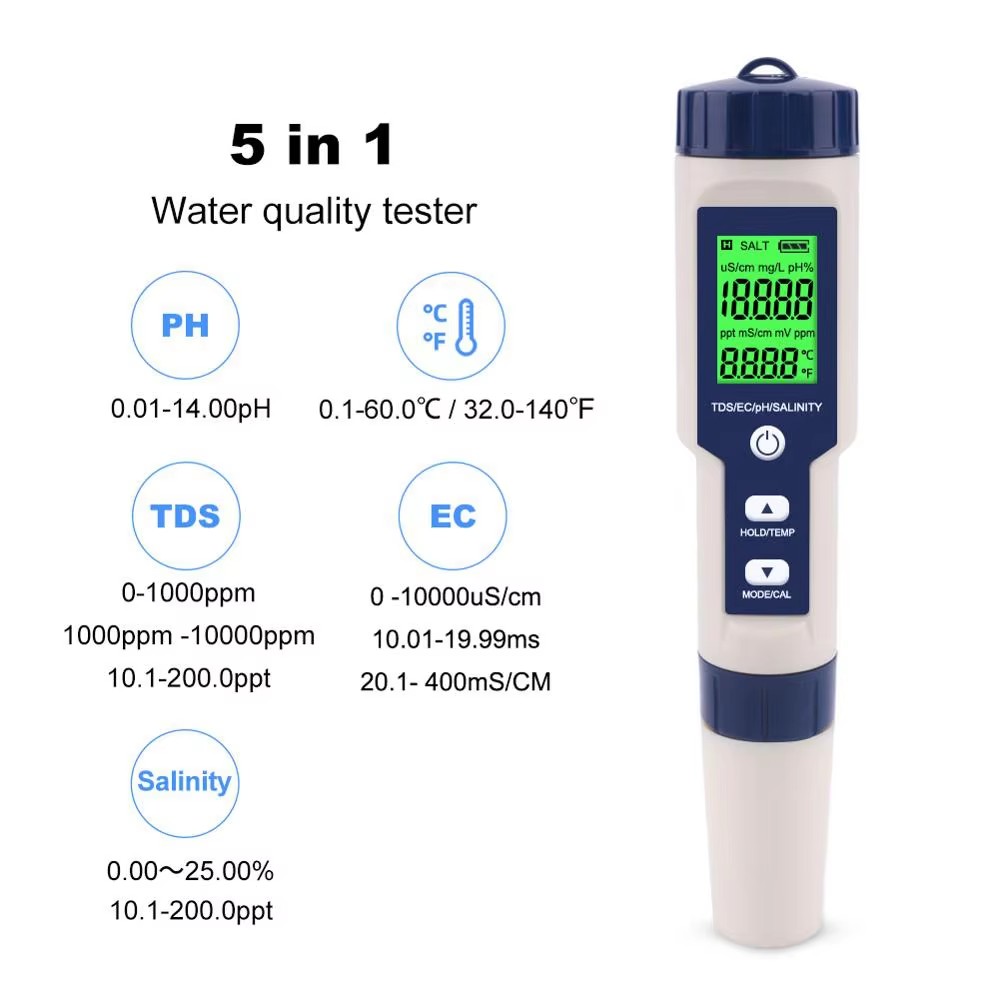 5-in-1 Digital Water Test Pen  - đánh giá và giá Ec Meter Digital