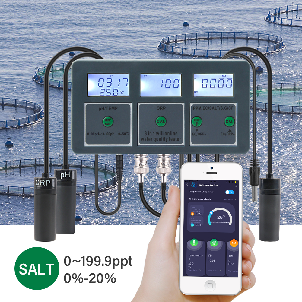 Yieryi WiFi Tuya Smart PH ORP  - đánh giá và giá Ec Meter Digital